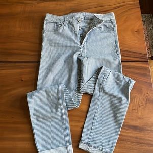 H&M skinny pinstripe jeans